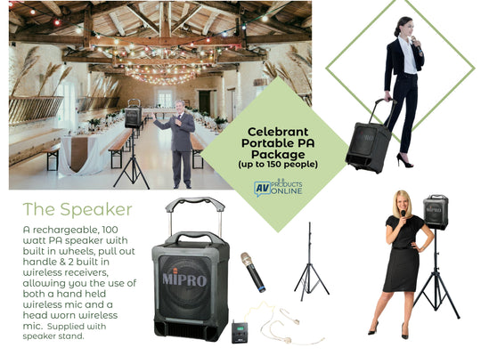 Celebrant Portable PA Package (150 people)