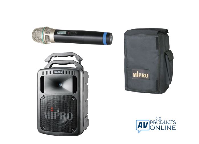 large portable PA package with wireless microphone