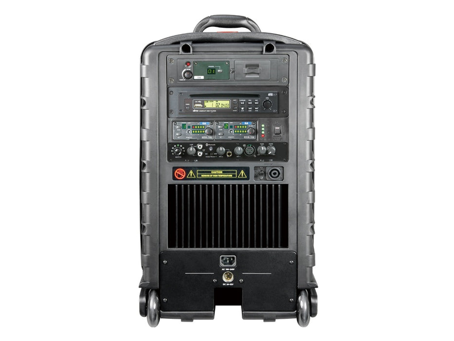 back of Mipro MA808 Portable PA System
