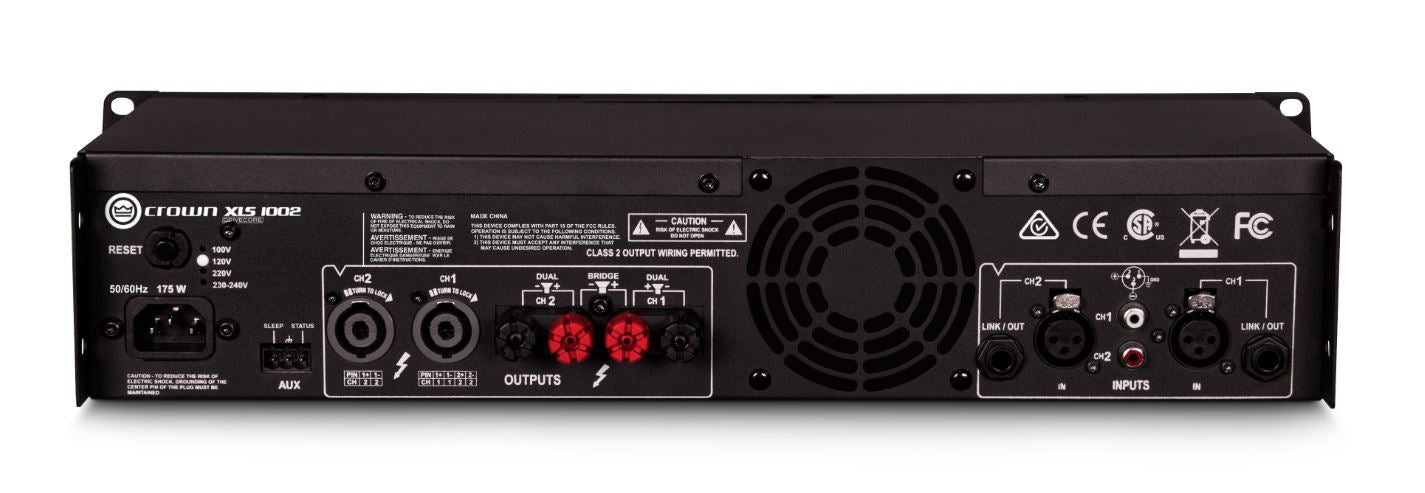 Crown 2 Channel 350Watts @ 4Ω Power Amplifier with DSP control